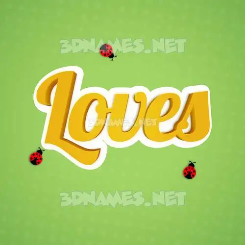 loves in Ladybugs style - 3D name wallpaper loves in Ladybugs style - 3D name wallpaper