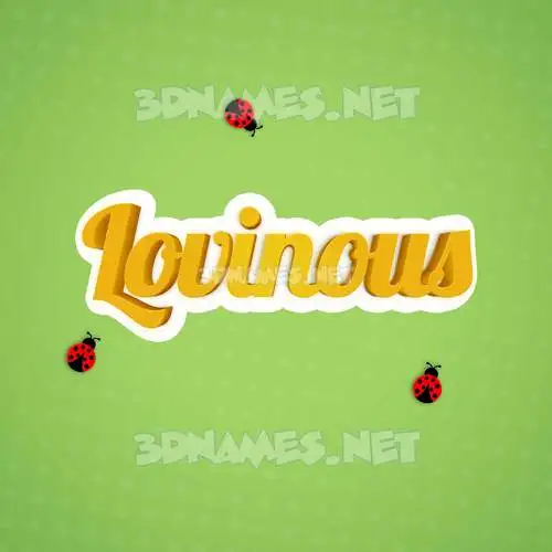 lovinous in Ladybugs style - 3D name wallpaper lovinous in Ladybugs style - 3D name wallpaper