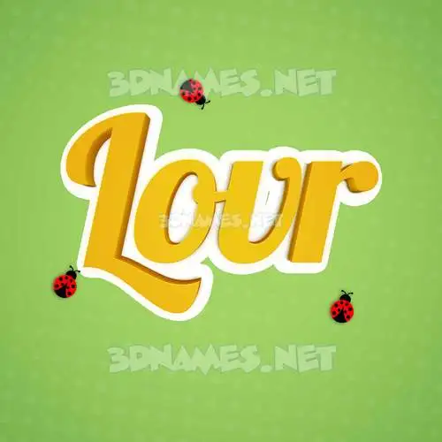 lovr in Ladybugs style - 3D name wallpaper