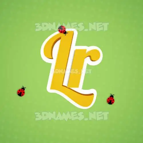 lr in Ladybugs style - 3D name wallpaper lr in Ladybugs style - 3D name wallpaper