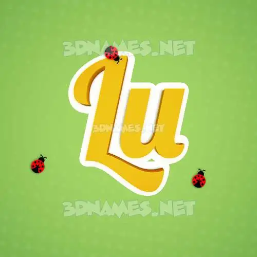 lu in Ladybugs style - 3D name wallpaper lu in Ladybugs style - 3D name wallpaper