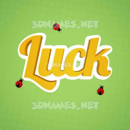 luck in Ladybugs style - 3D name wallpaper