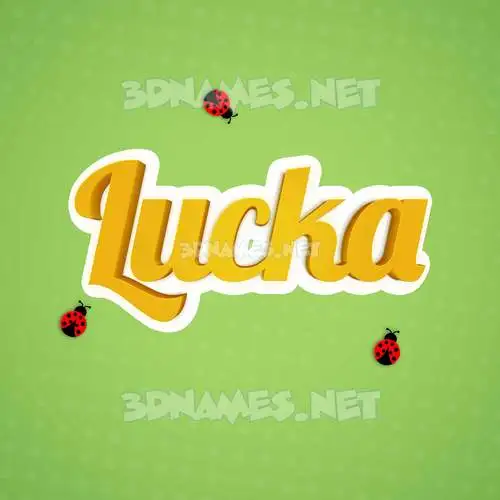 lucka in Ladybugs style - 3D name wallpaper