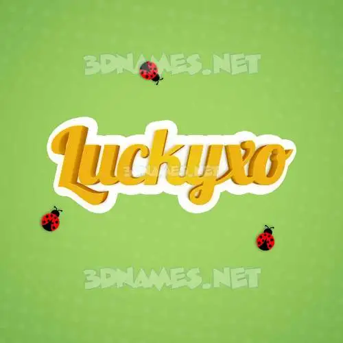 luckyxo in Ladybugs style - 3D name wallpaper