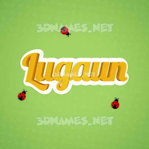 lugaun in Ladybugs style - 3D name wallpaper lugaun in Ladybugs style - 3D name wallpaper