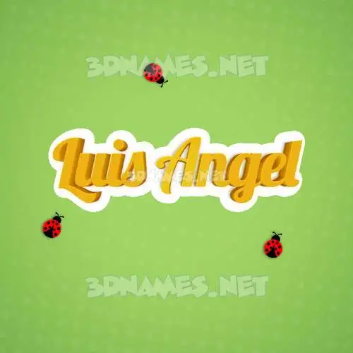 luis angel in Ladybugs style - 3D name wallpaper luis angel in Ladybugs style - 3D name wallpaper