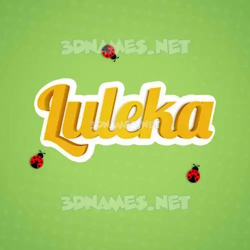 luleka in Ladybugs style - 3D name wallpaper