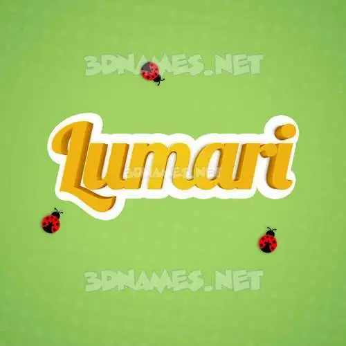lumari in Ladybugs style - 3D name wallpaper
