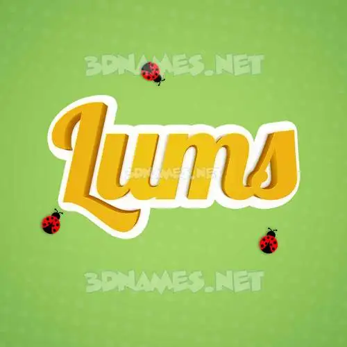 lums in Ladybugs style - 3D name wallpaper lums in Ladybugs style - 3D name wallpaper