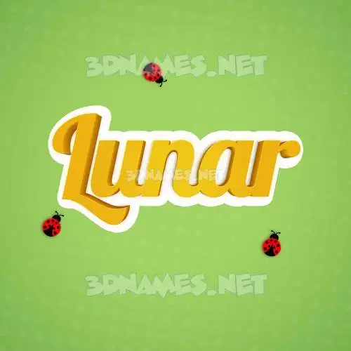 lunar in Ladybugs style - 3D name wallpaper lunar in Ladybugs style - 3D name wallpaper