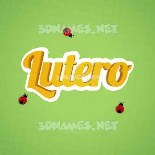 lutero in Ladybugs style - 3D name wallpaper