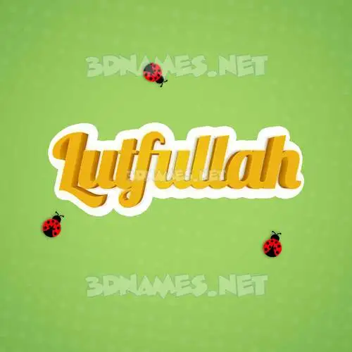 lutfullah in Ladybugs style - 3D name wallpaper lutfullah in Ladybugs style - 3D name wallpaper