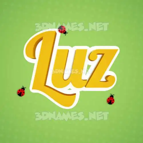 luz in Ladybugs style - 3D name wallpaper luz in Ladybugs style - 3D name wallpaper