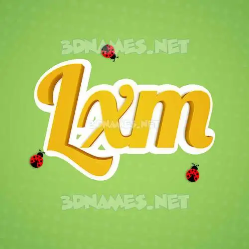 lxm in Ladybugs style - 3D name wallpaper