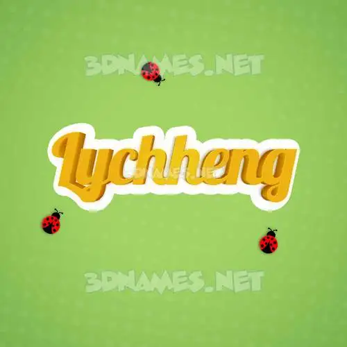 lychheng in Ladybugs style - 3D name wallpaper