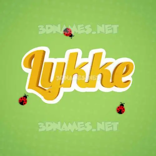 lykke in Ladybugs style - 3D name wallpaper lykke in Ladybugs style - 3D name wallpaper