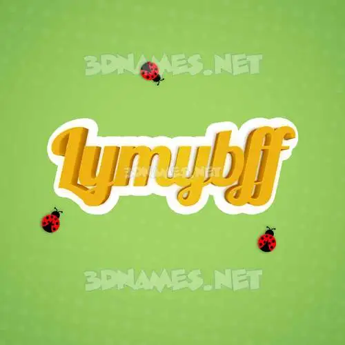 lymybff in Ladybugs style - 3D name wallpaper
