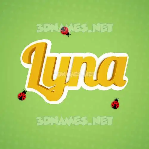 lyna in Ladybugs style - 3D name wallpaper lyna in Ladybugs style - 3D name wallpaper