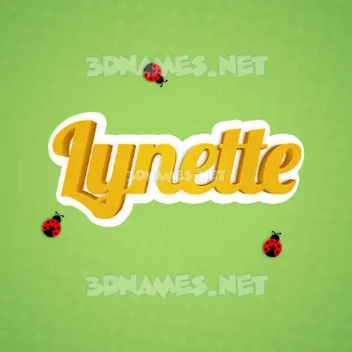 lynette in Ladybugs style - 3D name wallpaper