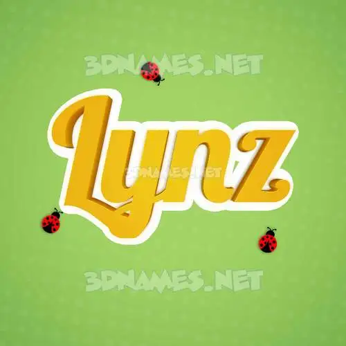 lynz in Ladybugs style - 3D name wallpaper