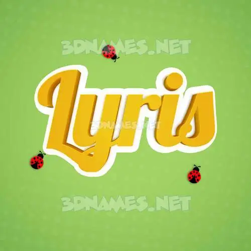 lyris in Ladybugs style - 3D name wallpaper lyris in Ladybugs style - 3D name wallpaper
