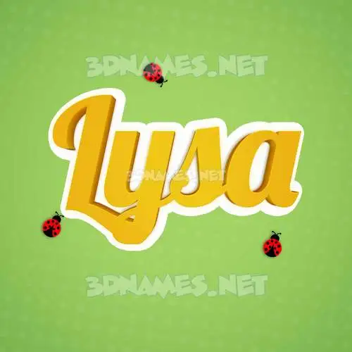 lysa in Ladybugs style - 3D name wallpaper lysa in Ladybugs style - 3D name wallpaper