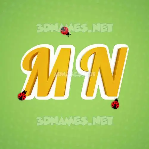 m n in Ladybugs style - 3D name wallpaper m n in Ladybugs style - 3D name wallpaper