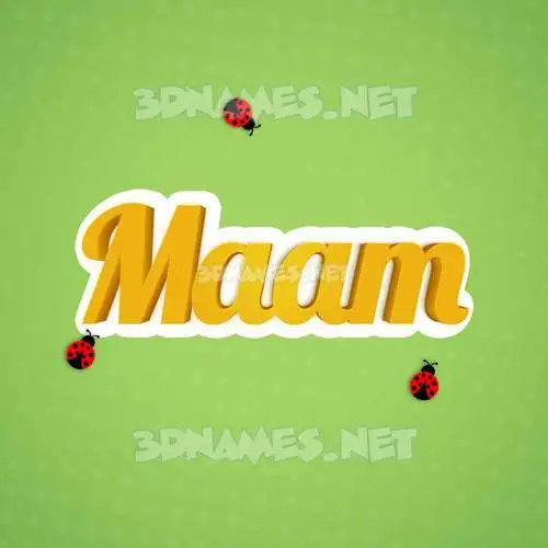 maam in Ladybugs style - 3D name wallpaper maam in Ladybugs style - 3D name wallpaper