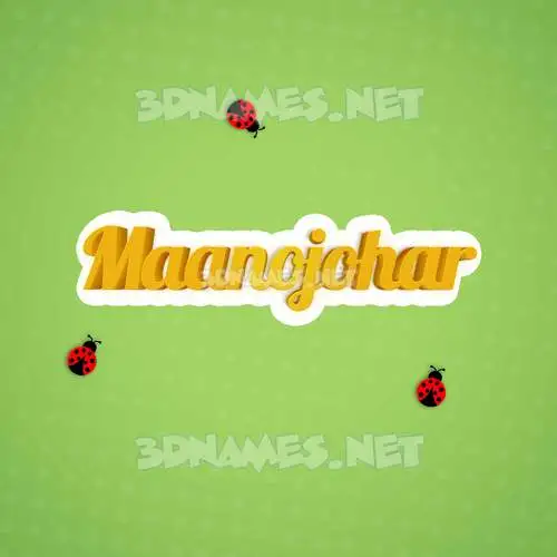 maanojohar in Ladybugs style - 3D name wallpaper