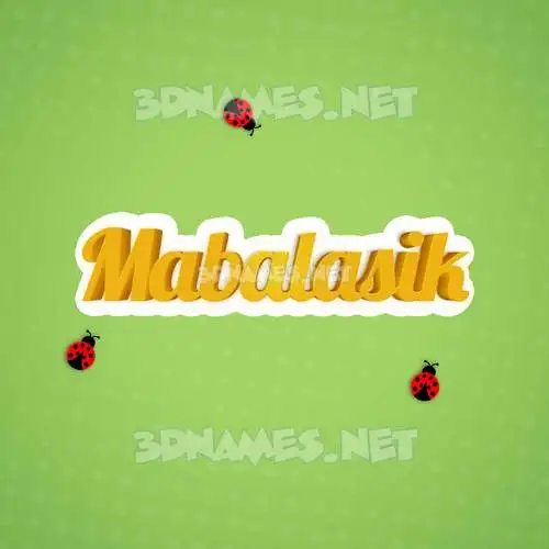 mabalasik in Ladybugs style - 3D name wallpaper mabalasik in Ladybugs style - 3D name wallpaper