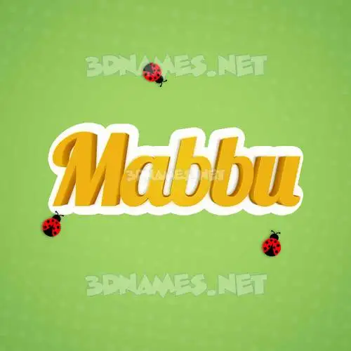 mabbu in Ladybugs style - 3D name wallpaper