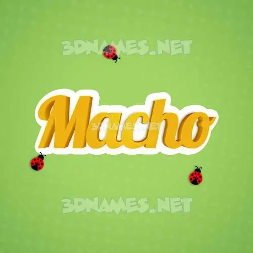 macho in Ladybugs style - 3D name wallpaper macho in Ladybugs style - 3D name wallpaper