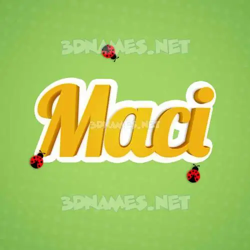 maci in Ladybugs style - 3D name wallpaper maci in Ladybugs style - 3D name wallpaper