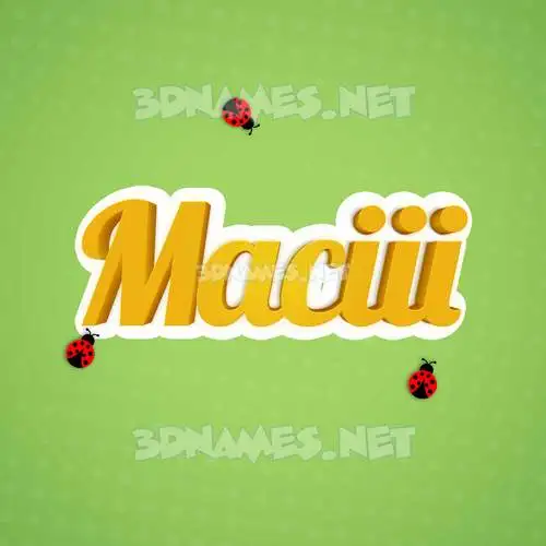 maciii in Ladybugs style - 3D name wallpaper