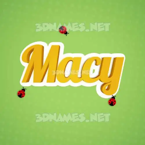 macy in Ladybugs style - 3D name wallpaper