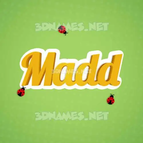 madd in Ladybugs style - 3D name wallpaper