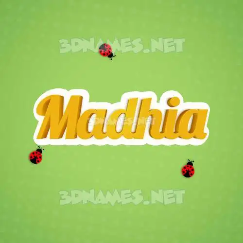 madhia in Ladybugs style - 3D name wallpaper madhia in Ladybugs style - 3D name wallpaper