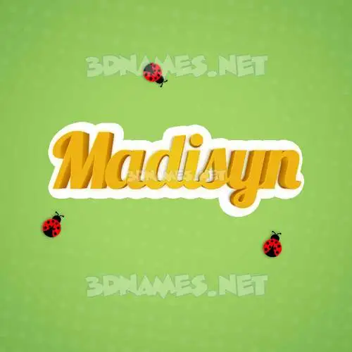 madisyn in Ladybugs style - 3D name wallpaper