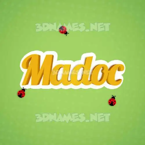 madoc in Ladybugs style - 3D name wallpaper