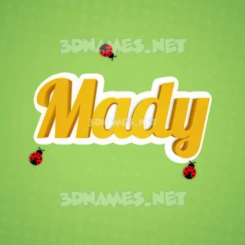 mady in Ladybugs style - 3D name wallpaper mady in Ladybugs style - 3D name wallpaper