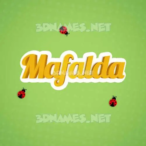 mafalda in Ladybugs style - 3D name wallpaper mafalda in Ladybugs style - 3D name wallpaper