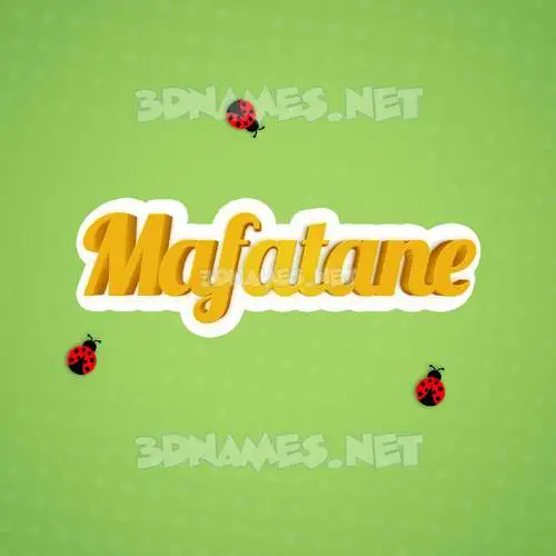 mafatane in Ladybugs style - 3D name wallpaper