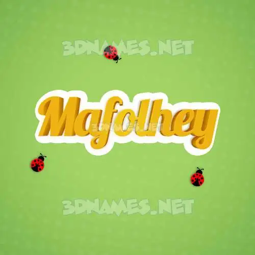 mafolhey in Ladybugs style - 3D name wallpaper