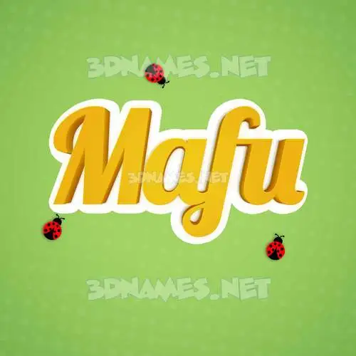 mafu in Ladybugs style - 3D name wallpaper mafu in Ladybugs style - 3D name wallpaper