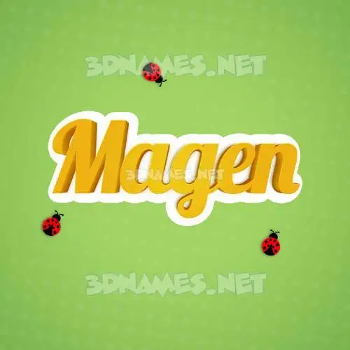 magen in Ladybugs style - 3D name wallpaper
