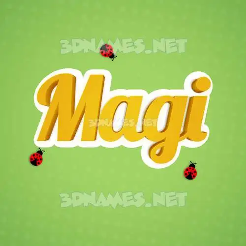 magi in Ladybugs style - 3D name wallpaper magi in Ladybugs style - 3D name wallpaper