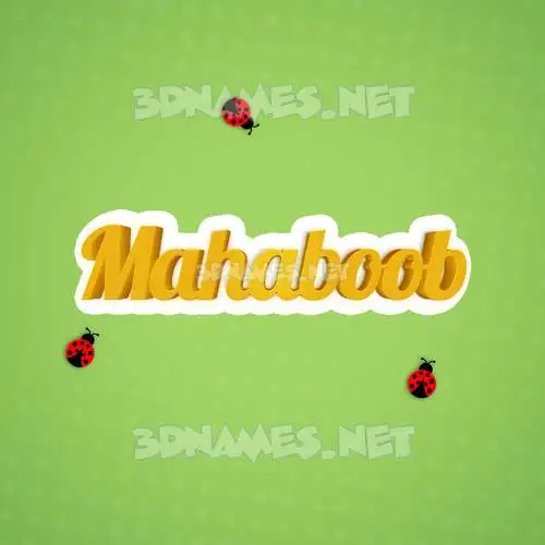 mahaboob in Ladybugs style - 3D name wallpaper