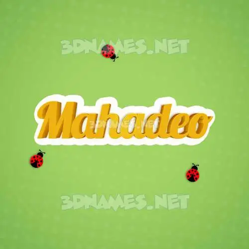 mahadeo in Ladybugs style - 3D name wallpaper