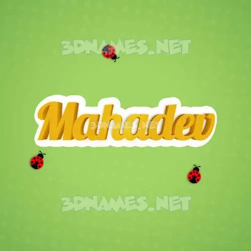mahadev in Ladybugs style - 3D name wallpaper
