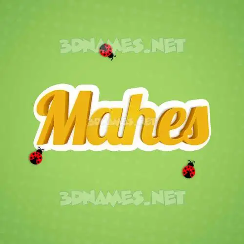mahes in Ladybugs style - 3D name wallpaper mahes in Ladybugs style - 3D name wallpaper
